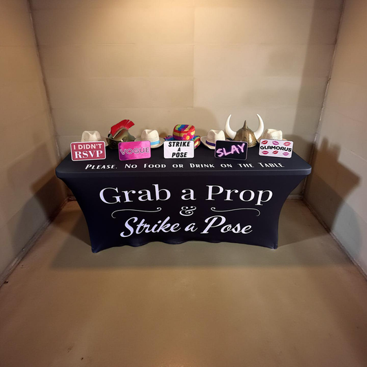 Black Photo Booth Table Cover